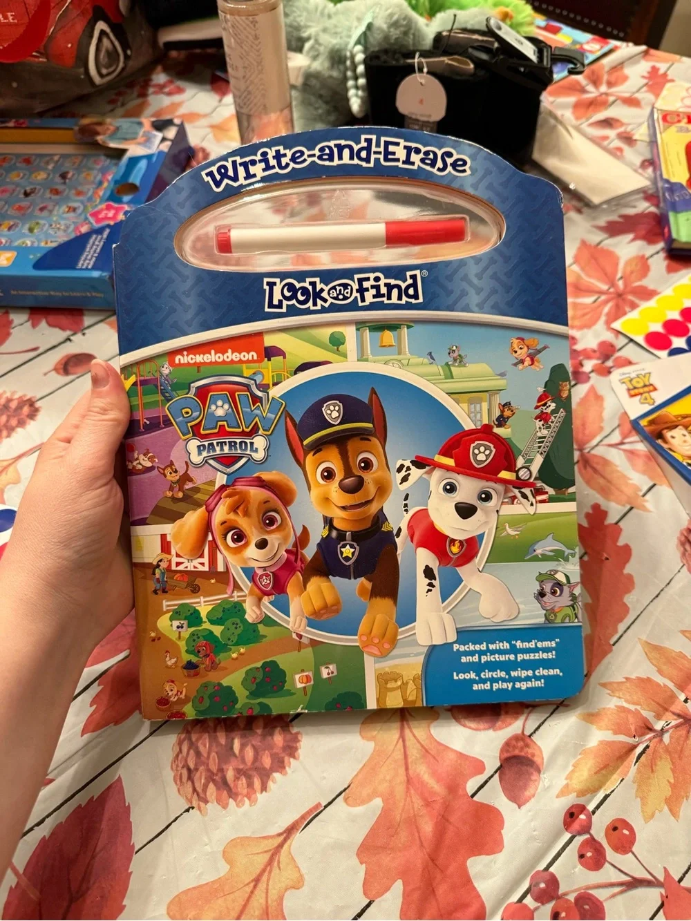 Paw Patrol Write-and-Erase Look & Find Activity Book -NEW